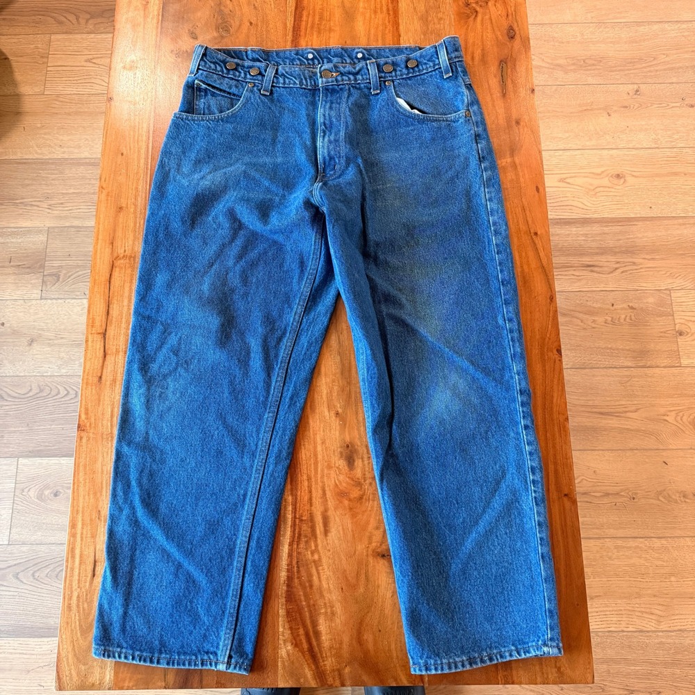 PRSN BLU Men's Carpenter Style Blue Jeans Size 40x28‎